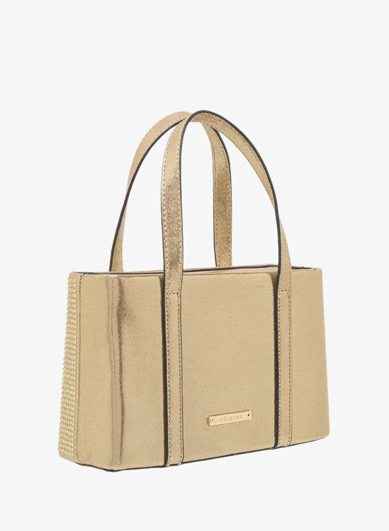 Celeste GOLD Women Embellished Tote Bag with Detachable Strap Ramadan Collection for Women | Best Price UAE
