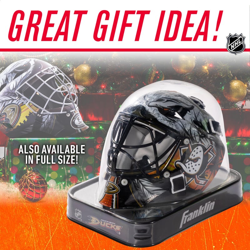 Franklin Sports Anaheim Ducks Nhl Team Logo Mini Hockey Goalie Mask With Case - Collectible Goalie Mask With Official Nhl Logos And Colors - Image 3