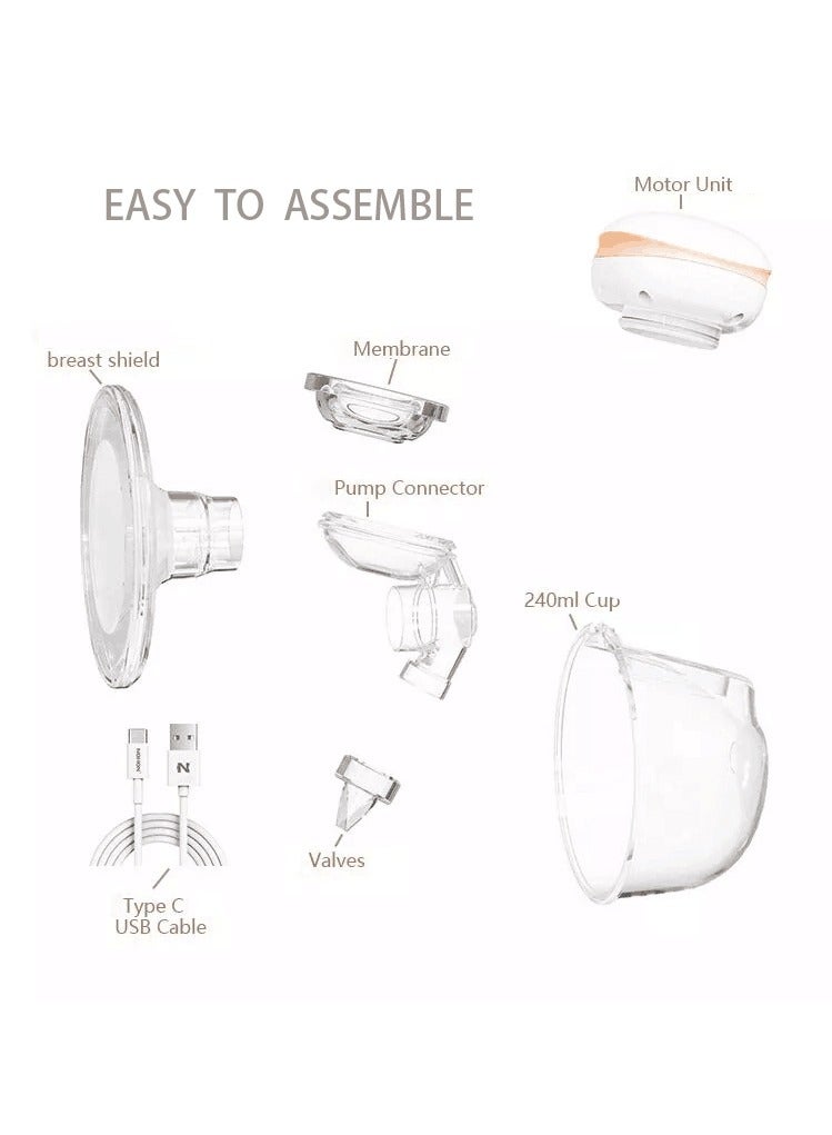 HFN One Piece Wearable Electric Breastfeeding Kit Portable Breast Pump - Image 4