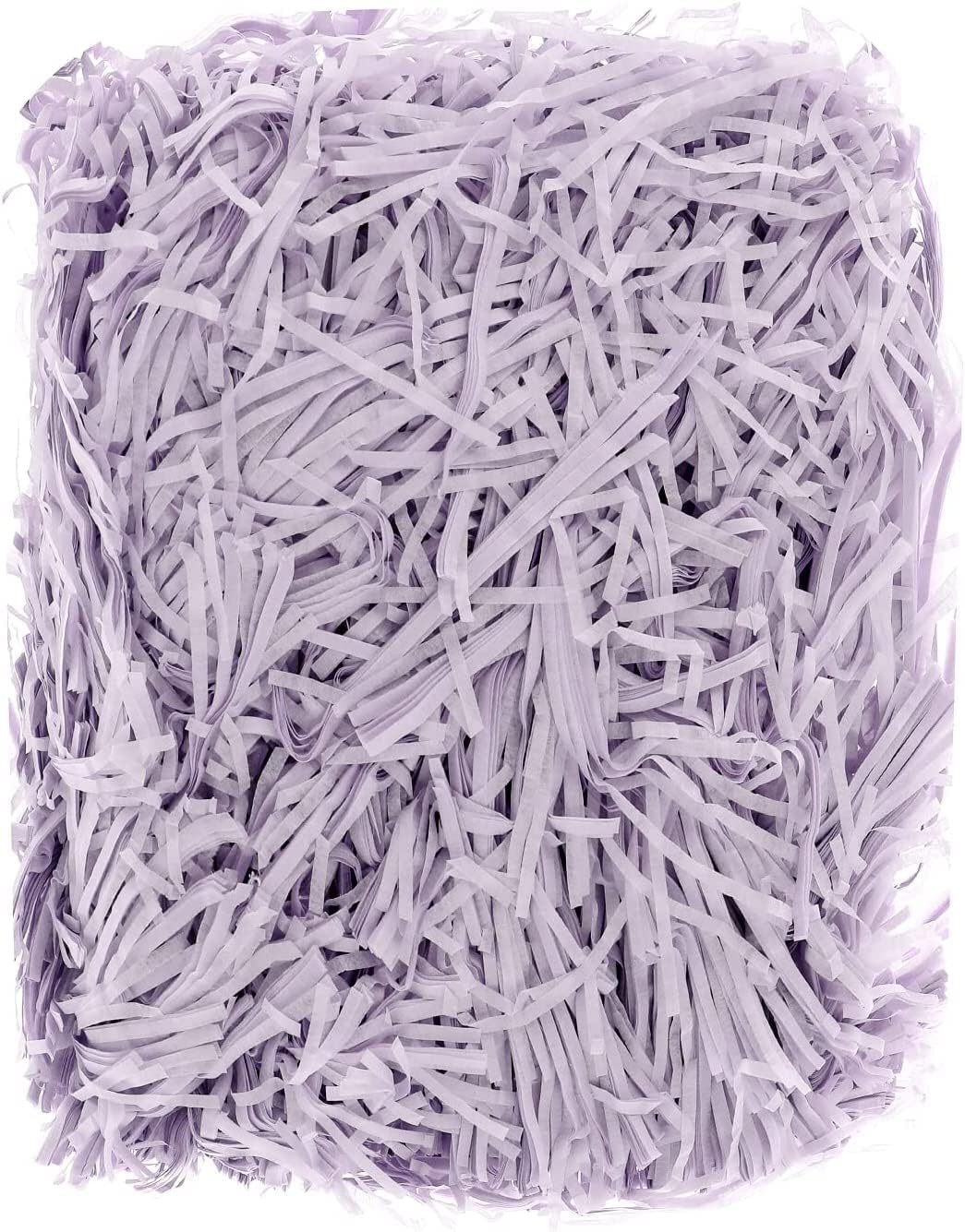 Red Dot Gift REDDOTGIFT Raffia Paper Shredded Strands Crinkle Confetti Cut Filling for Hamper Gift Box - Light Purple (100g, Pack of 5)