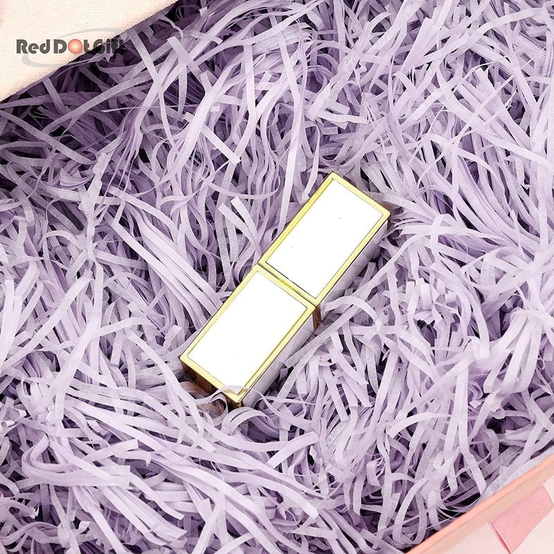 Red Dot Gift شرائط ورق الرفيّا الممزقة من REDDOTGIFT - لون بنفسجي فاتح (100 جرام، عبوة من 5) - Image 5
