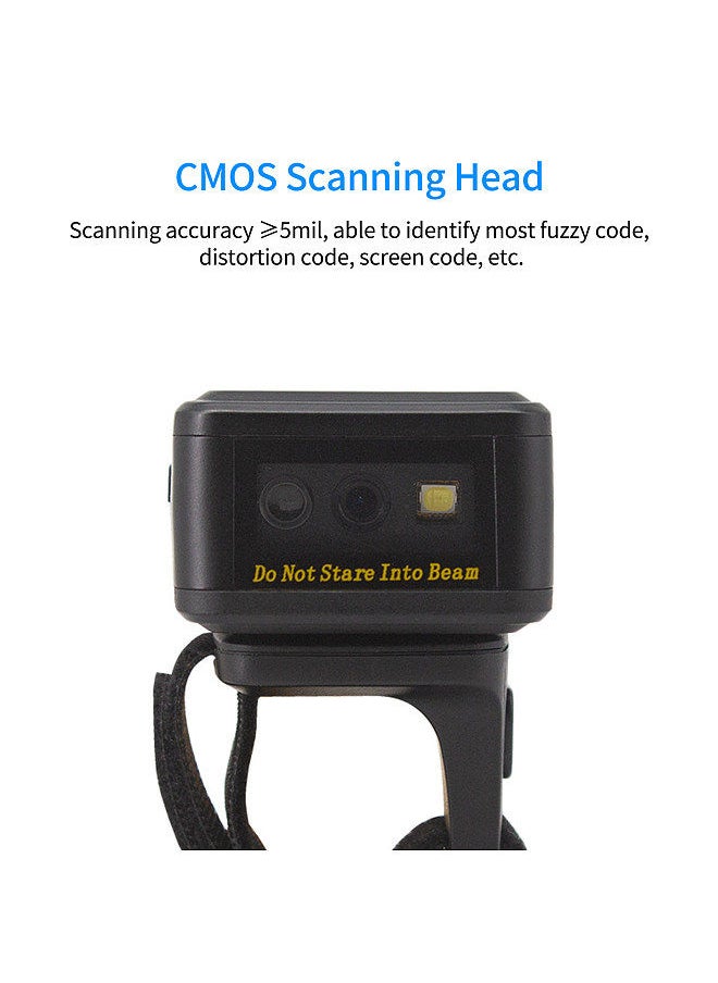 Barcode Scanner 1D/2D/QR Barcode Portable Finger Handheld Wearable Ring Code Reader Support for Windows PC Computers Supermarket Library Express Company Warehouse  - Image 4