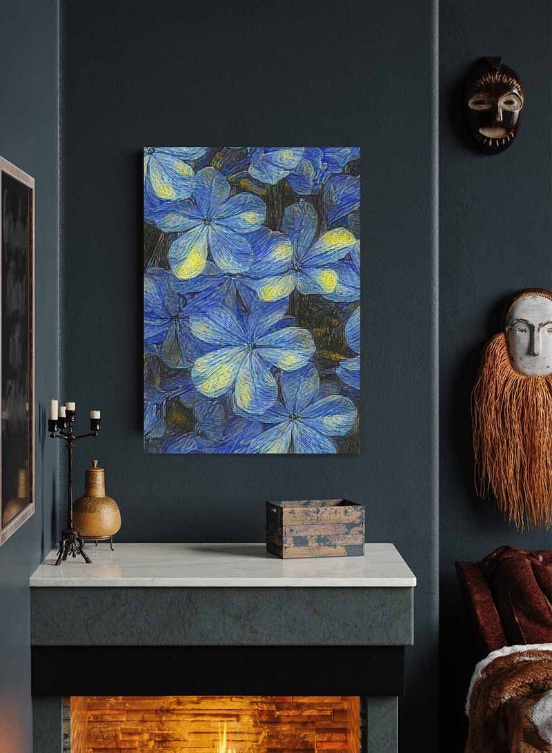 لوحة كانفاس على إطار خشبي، تصميم ازهار حالمة، للمنزل، غرفة المعيشة، المكتب، الديكور - Image 1