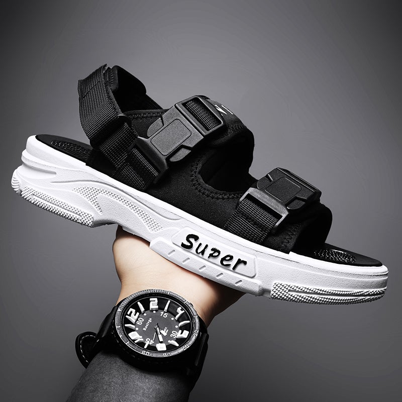 Sandals Men'S Summer Cyber Popular Casual Boys Sports Vietnam Driving Sandals Men'S Soft Sole Beach Shoes - Image 1