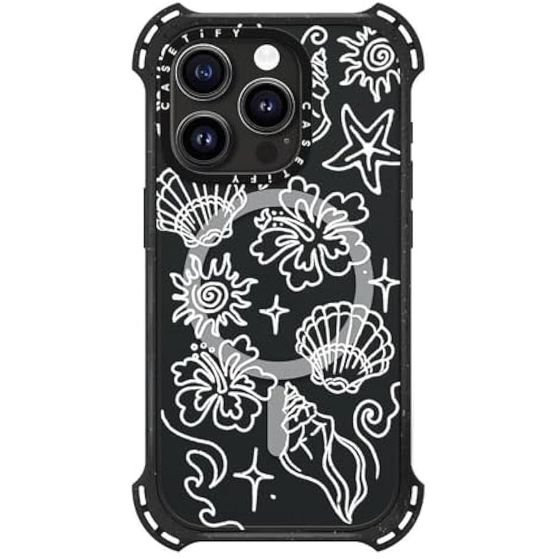 Casetify Bounce iPhone 15 Pro Case 【6X Military Grade Drop Tested / 21.3ft Drop Protection/Compatible with Magsafe】 - Sea Shore - Triple Black - Image 4