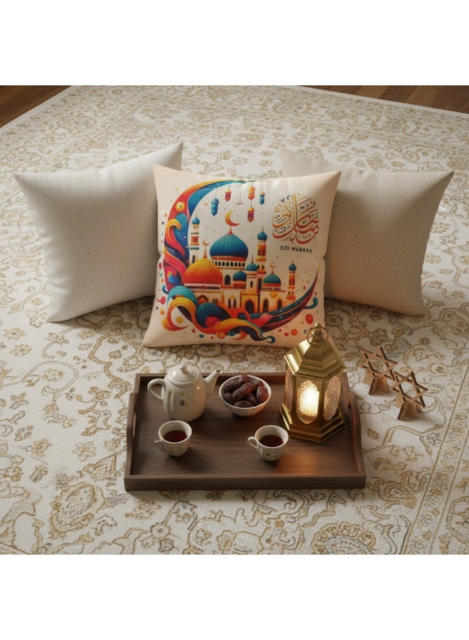 نجفة شوب كوفر كوشن رمضاني بتصميم إسلامي مميز، يُباع كغلاف فقط - Image 3
