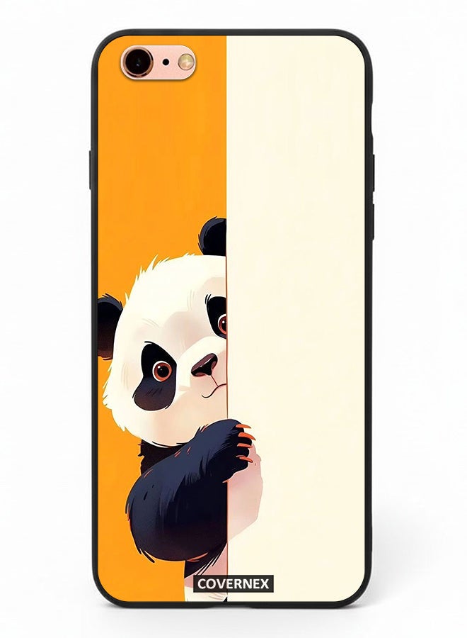 Covernex Apple iPhone 6s Plus Protective Case Cover Printed Featuring Cute Peek Behind The Wall Illustration - Image 2