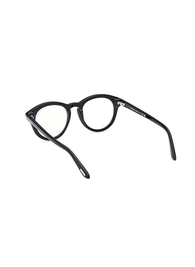 TOM FORD Men's Round Eyeglass Frames Shiny Black TOMFORD FT5940-B00149 49 mm - Image 3