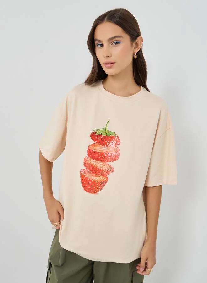 Take Two Graphic Printed Oversized T-Shirt