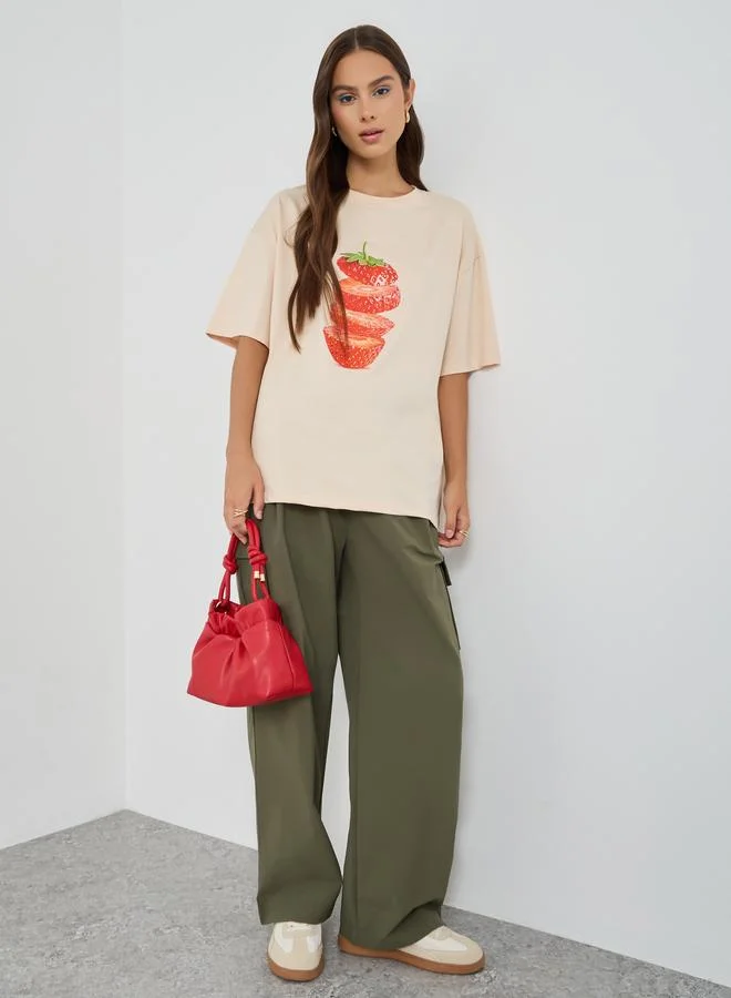 Take Two Graphic Printed Oversized T-Shirt