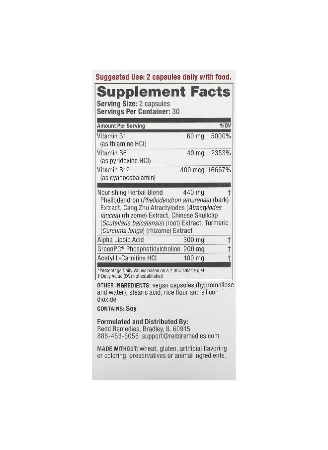 REDD REMEDIES Redd Remedies, Nerve Shield, Hands & Feet, 60 Vegan Capsules  - Image 2