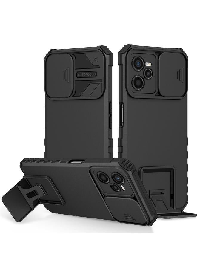 S-TOP Case For OPPO Realme C35 Stereoscopic Holder Sliding Camshield Phone Case - Image 1
