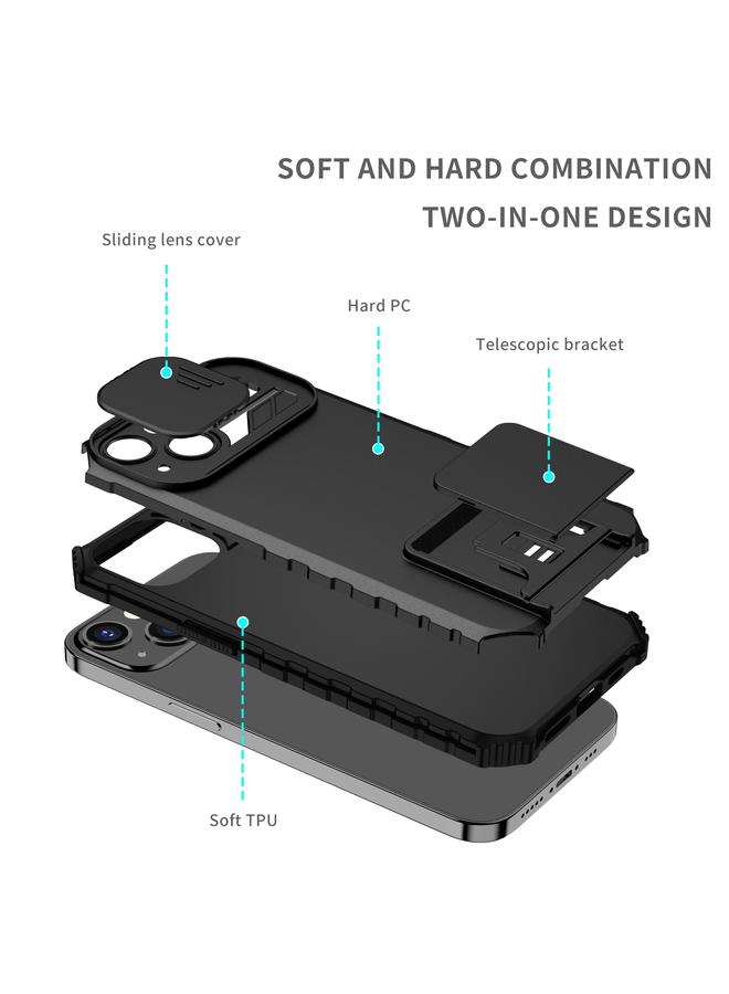 S-TOP Case For OPPO Realme C35 Stereoscopic Holder Sliding Camshield Phone Case - Image 2