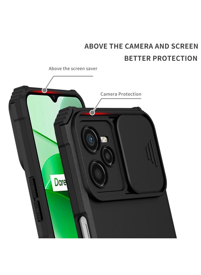 S-TOP Case For OPPO Realme C35 Stereoscopic Holder Sliding Camshield Phone Case - Image 3