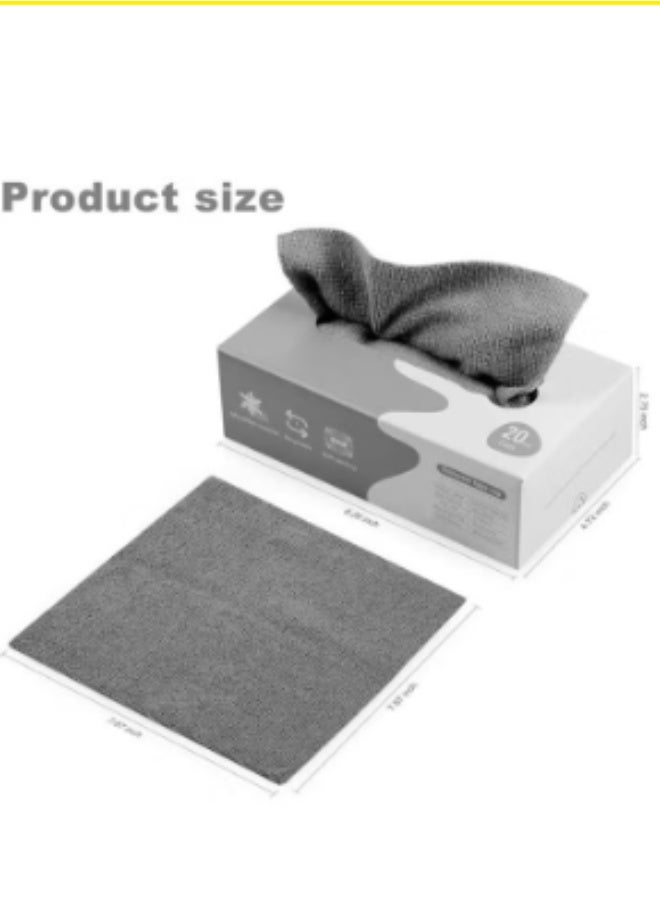 Microfiber Cleaning Towels Box of 20 Pieces, Reusable and Washable Soft Multi-Purpose Microfiber Cloths Set for Household Kitchen and Auto Car Detailing, Pull Packing (Multi-Colors) - Image 4