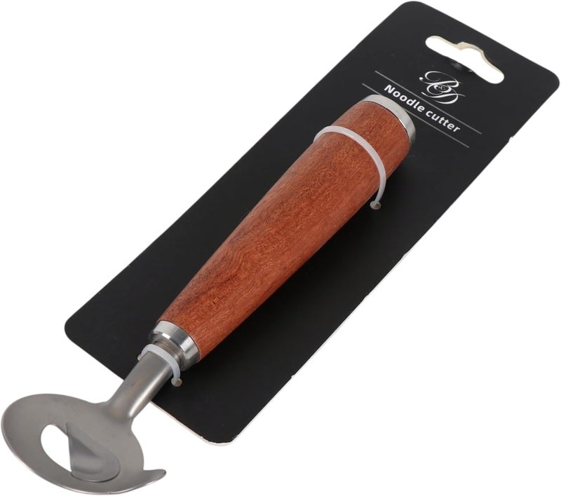 B&D Premium Wooden Handle Noodle Cutter with Stainless Steel Blade - Image 2