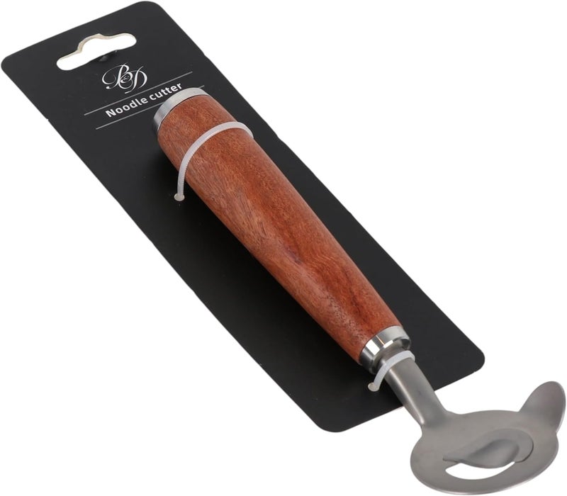 B&D Premium Wooden Handle Noodle Cutter with Stainless Steel Blade - Image 3