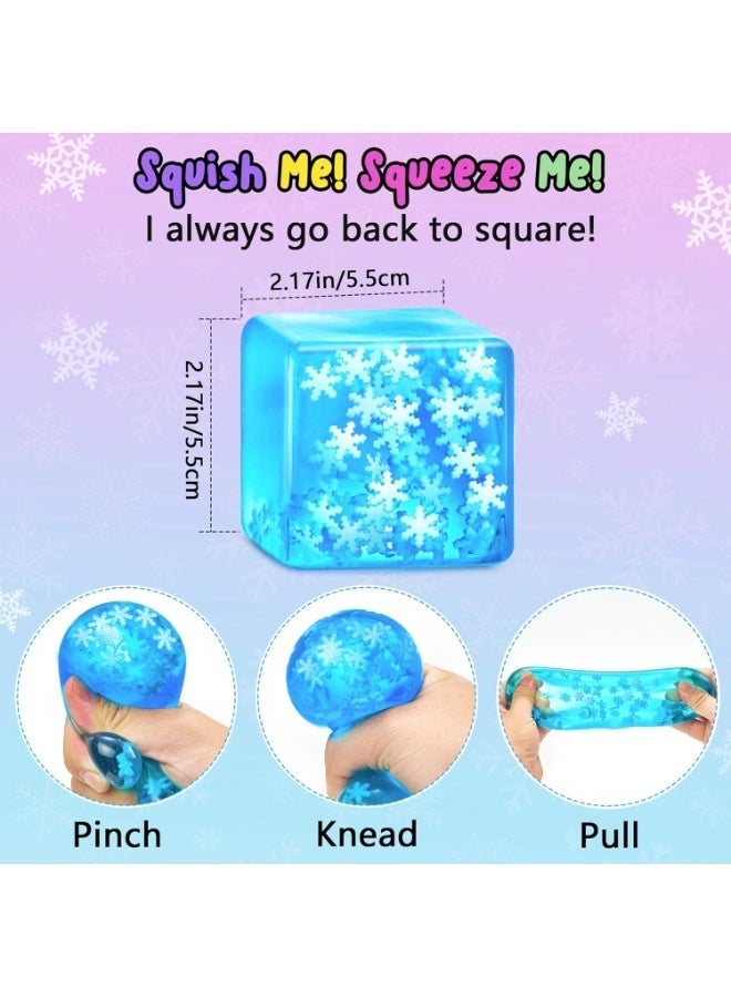 Squishy Cube Fidget Toys for Stress Relief (Adults, Teens, and Children with Autism) – Squeezable Foam Cubes, Holiday Basket Gifts - Image 3