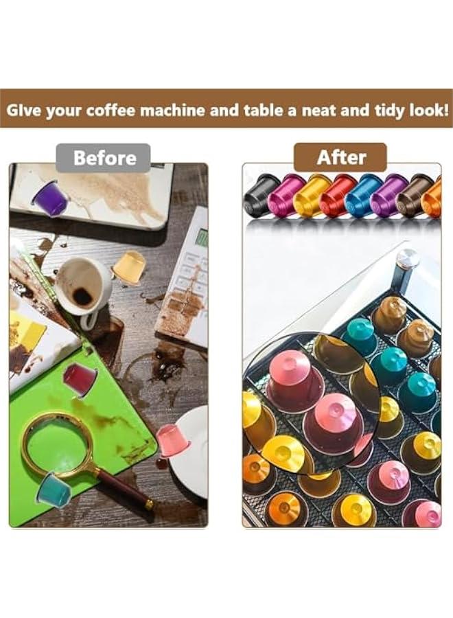 MIXDE Coffee Capsule Storage Drawer, Pod Holder K Cup 60 Capacity Pod Coffee Capsules Organizer with Sliding Baskets Coffee Stand Holder Coffee Storage Station for Countertop Office Home Kitchen - Image 5