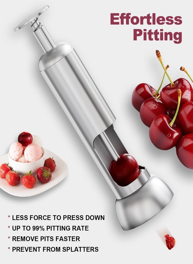 Zattic Cherry Pitter, 304 Stainless Steel Cherry Pit Remover Tool, Heavy Duty Cherry Seed Remover, Easy to Use Cherry Corer, Time-Saving Cherry Core Remover (Press-Type) - Image 4