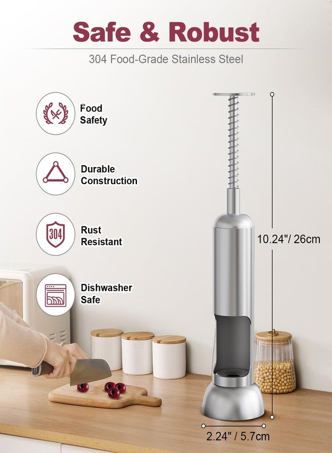 Zattic Cherry Pitter, 304 Stainless Steel Cherry Pit Remover Tool, Heavy Duty Cherry Seed Remover, Easy to Use Cherry Corer, Time-Saving Cherry Core Remover (Press-Type) - Image 2