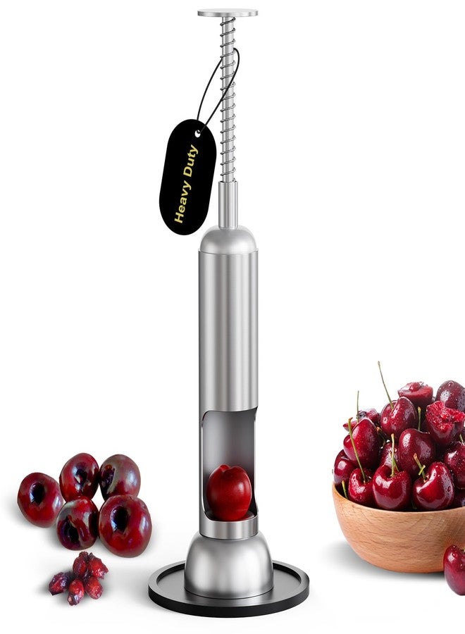Zattic Cherry Pitter, 304 Stainless Steel Cherry Pit Remover Tool, Heavy Duty Cherry Seed Remover, Easy to Use Cherry Corer, Time-Saving Cherry Core Remover (Press-Type) - Image 1