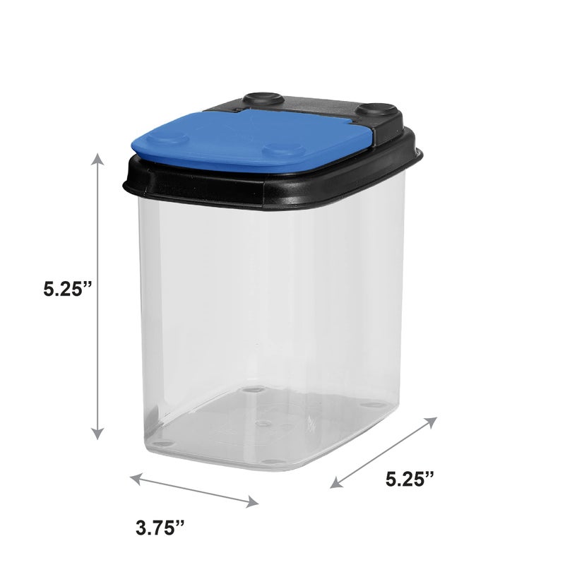 Buddeez Multi-Purpose Hardware Storage Bins Bits and Bolts Small Storage Containers, Hardware Organizers, Clear Containers With Blue Stackable Lids, Bolt and Screw Organizer (1 Quart - 8 Pack) - Image 4