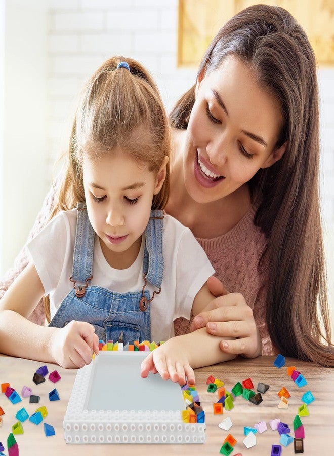 مجموعة هابمارز لصنع إطارات الصور الفسيفسائية للأطفال، إطار صور من مكعبات البناء، أنشطة فنية وحرفية ممتعة، اصنع صورتك الخاصة، هدايا عيد الميلاد وعيد الحب وعيد الفصح للأولاد والبنات من سن 6 إلى 12 عامًا - Image 2
