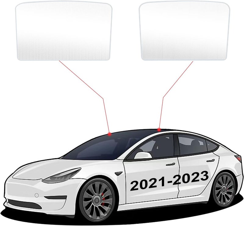 CHIYLE Glass Roof Sunshade for Tesla Model 3 2023-2021 Insulation UV Rays Protection Sun Shade for Tesla Model 3 Accessories 2023-2021(Beige) - Image 1