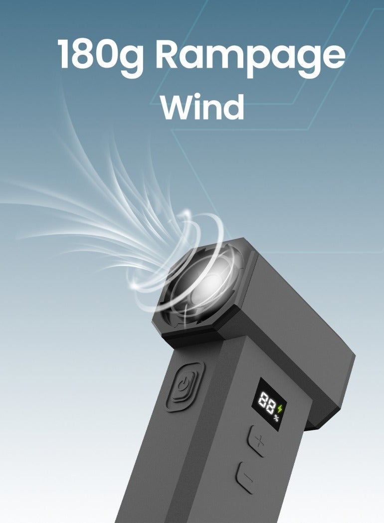 Moxedo 2 in 1 Cordless Mini Jet Blower & Vacuum Portable Handheld Powerful Fan Air Duster 13,000 RPM Blower Fan 4000 mAh Battery Digital Display for Home, Car, PC Cleaning - Image 3