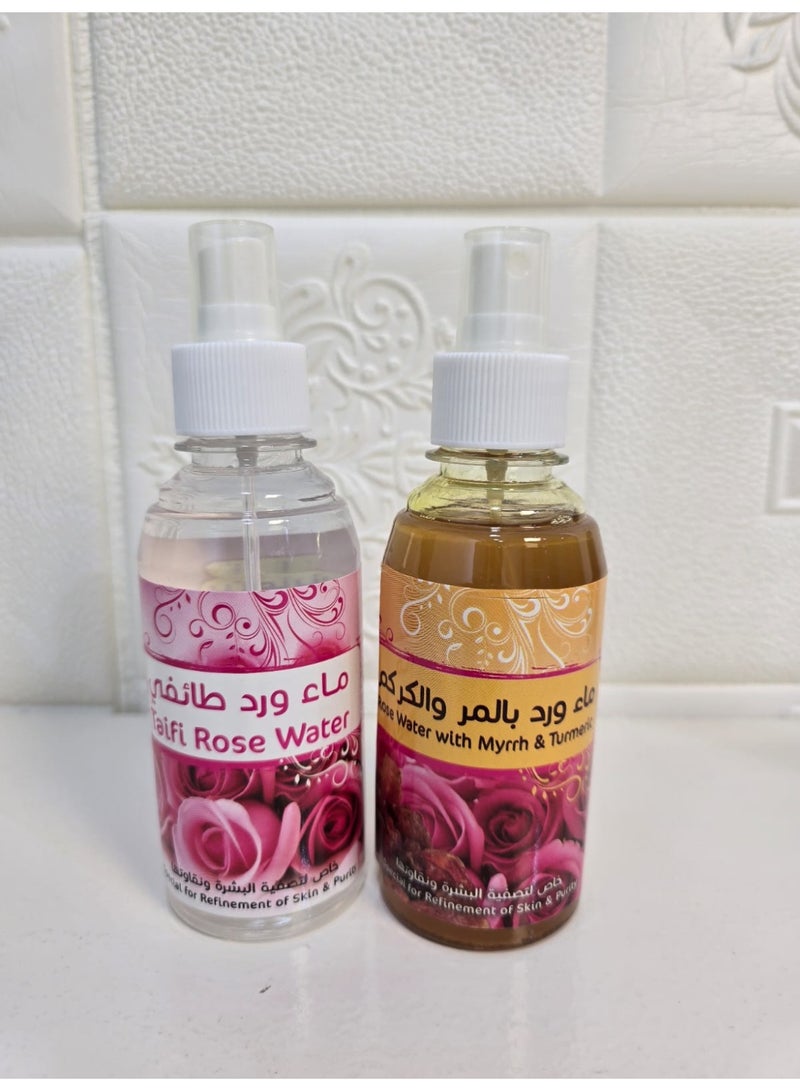 Taif Rose Water Collection & Rose Water with Myrrh and Turmeric