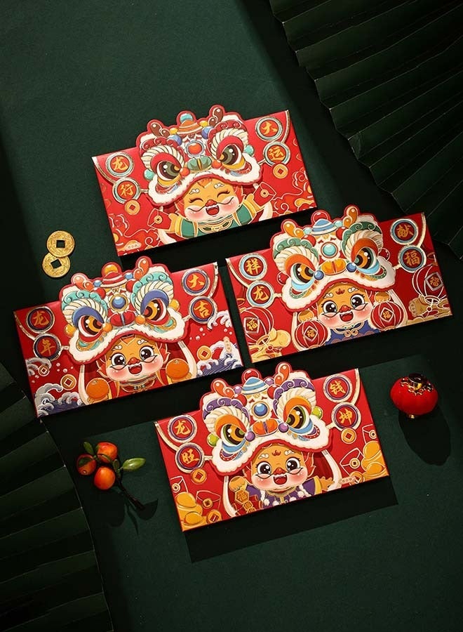 ZVEV 4-Piece Chinese New Year Paper Red Envelopes - Image 2