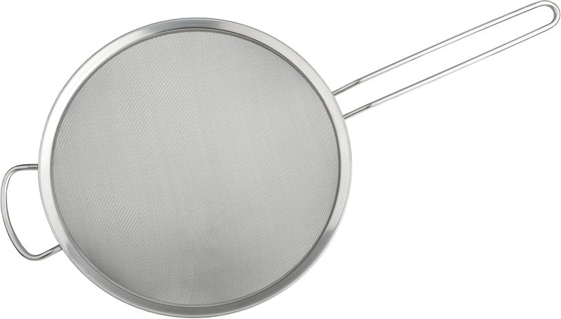 GRUNWERG ST-3010 Fine Mesh Strainer with Polished Rim And Handle, Silver, 10-Inch, 25cm Diameter - Image 2