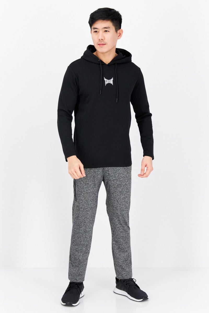 TapouT Men Sportswear Fit Outdoor Hooded Sweatshirt, Black - Image 3