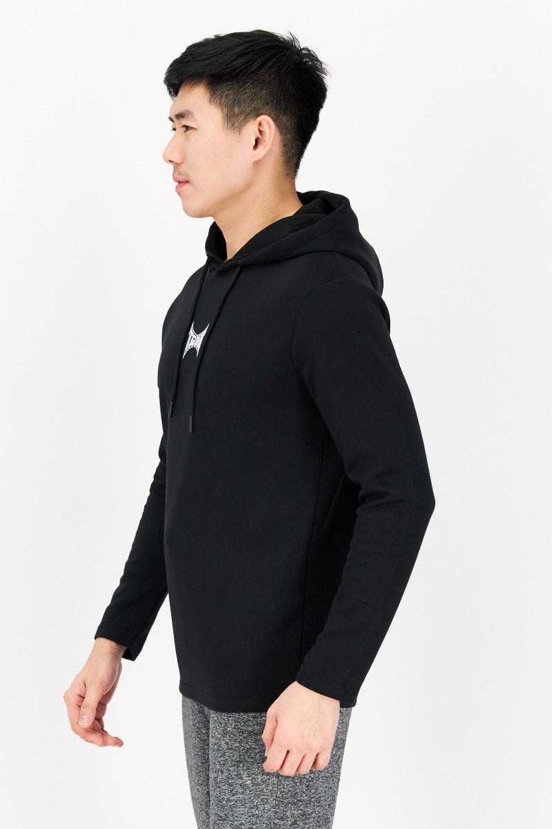 TapouT Men Sportswear Fit Outdoor Hooded Sweatshirt, Black - Image 2