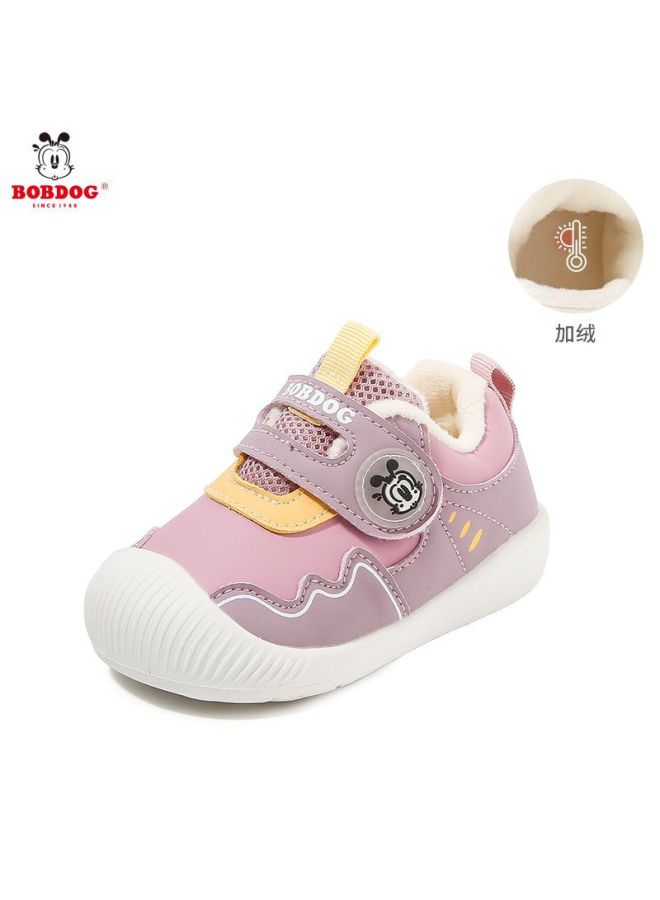 Toddler Shoes For Children Aged 0-4, Warm Baby Shoes With Plush Lining, Walking Shoes, Children's Shoes, New Winter Model, Babudou Cotton Shoes
