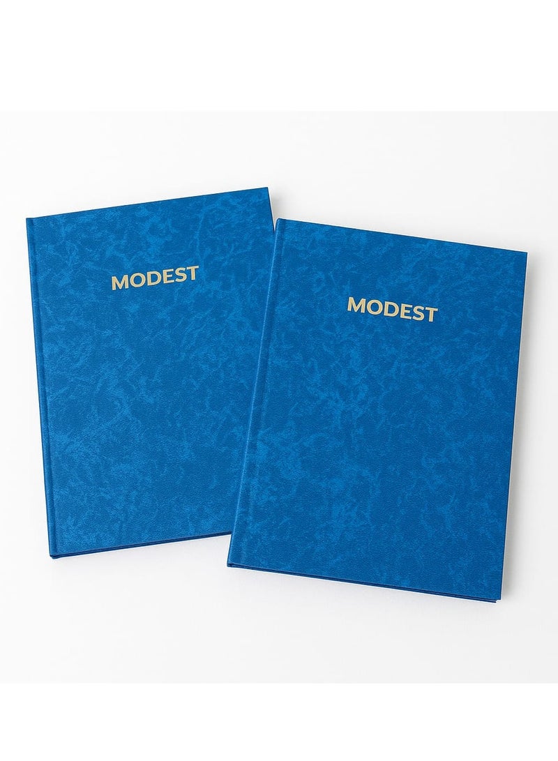 Modest Register Book A5 Size – 200 Pages, Hard Cover Notebook, Pack of 2 - Image 1