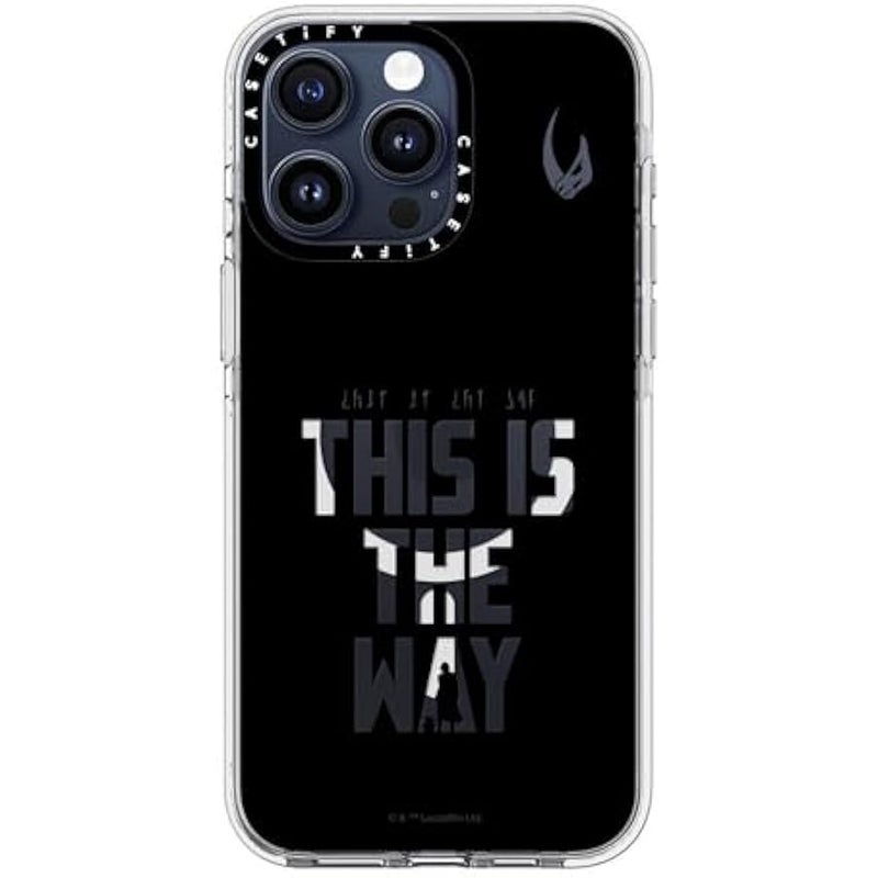 Casetify Clear iPhone 15 Pro Max Case 【Mandalorian Co-Lab/Not Yellowing / 6.6ft Drop Protection/Compatible with Magsafe】 - This is The Way - Black - Clear - Image 2