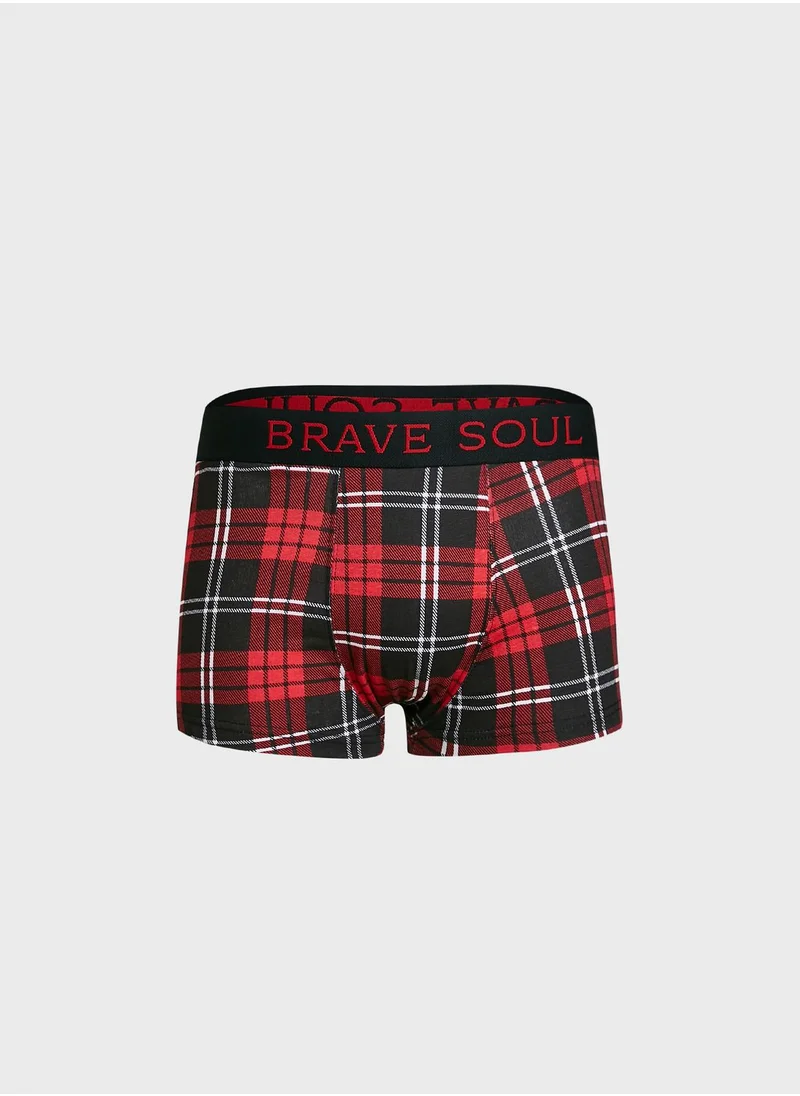 BRAVE SOUL Checked Boxers