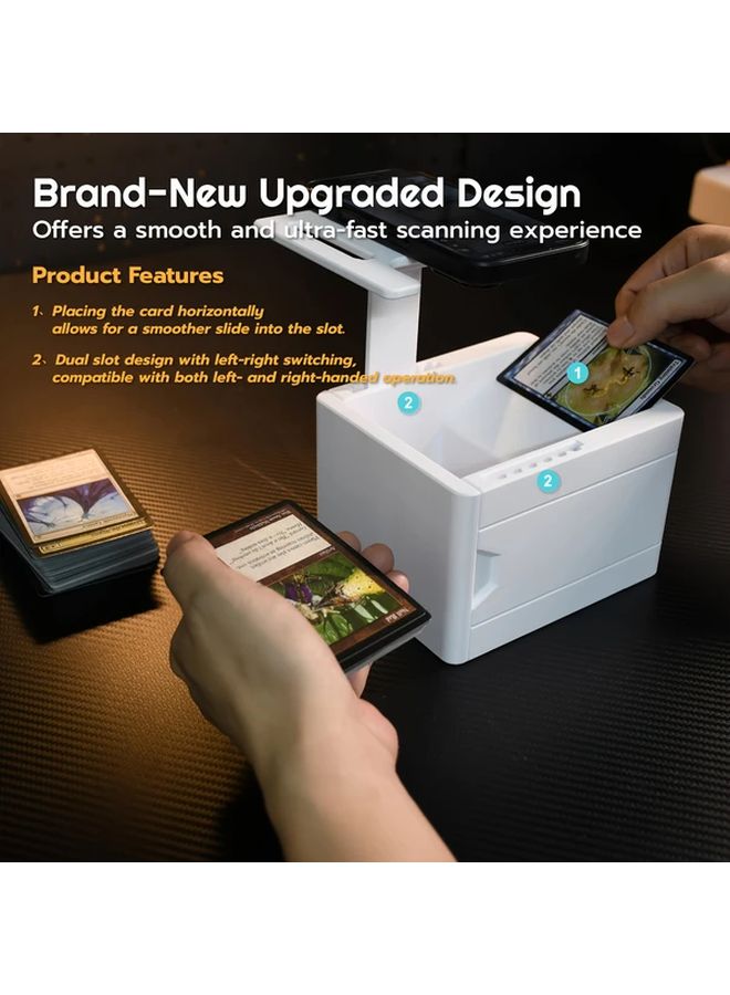White TCG Card Scanner Phone Holder For ManaBox App Fast Scans - Image 5