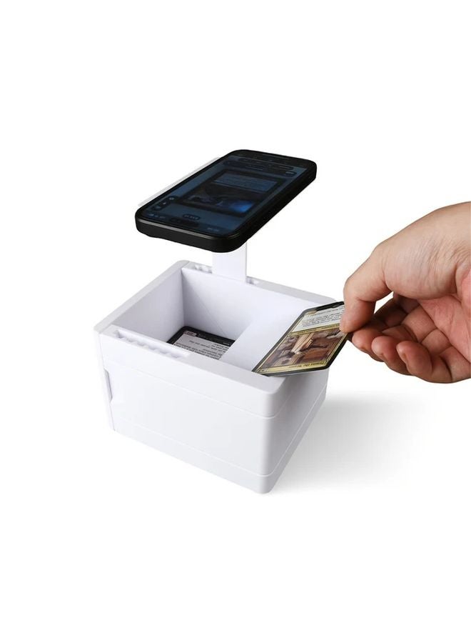 White TCG Card Scanner Phone Holder For ManaBox App Fast Scans - Image 4