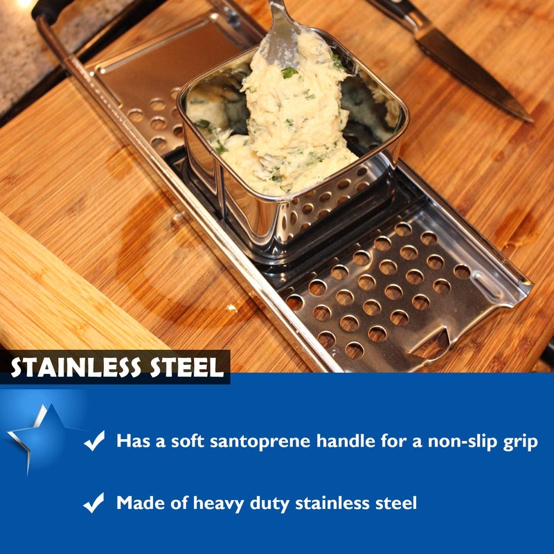 KEISSCO Premium Grade Stainless Steel Spaetzle Maker with Comfort Grip Handle Traditional German Egg Noodle Maker - Image 2