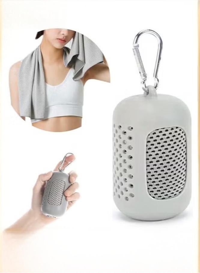 90cm x 30cm Cooling Gym Towel for Neck and Face, Cooling Towel Breathable and Sweat Chilly Towel with Silicone Portable Storage Box - Image 1