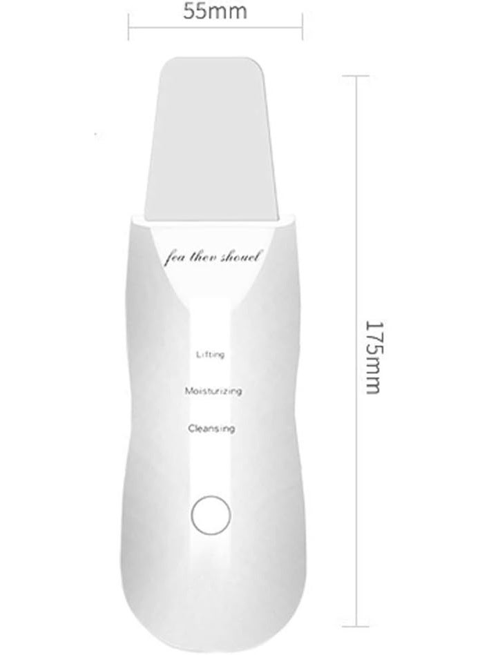 جهاز تقشير البشرة بالموجات فوق الصوتية للوجه – منظف مسام عميق، مكشطة للوجه، مضاد للتجاعيد وعلامات التقدم بالعمر، تصميم آمن بدون شفرات، يزيل الرؤوس السوداء، يقلل الخطوط الدقيقة، ينعم ويطرّي البشرة، جهاز علاج يومي للوجه، عناية منزلية بجودة السبا - Image 3