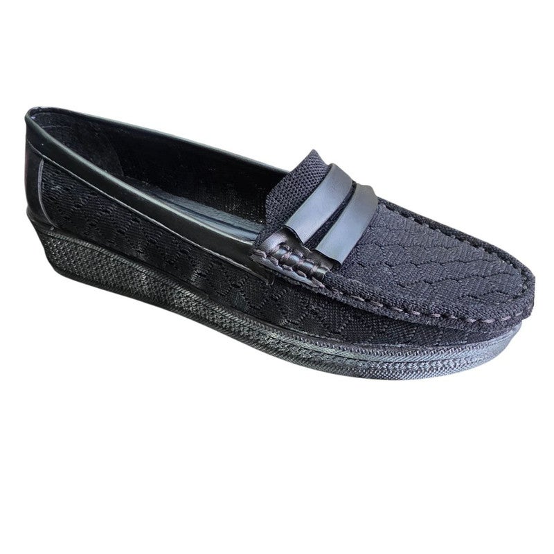 Karisma Wedge Crochet Fabric Closed Shoe With A Double Belted Design - Image 1