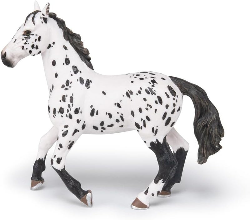 Papo  Black Appaloosa Horse  Realistic Horse and Pony Figurine  3 Years Old  Educational Toy with Animals  Hand Painted  Durable  Childrens Toy  13 x 4 x 9 cm  Realistic Horse Figurine - Image 4