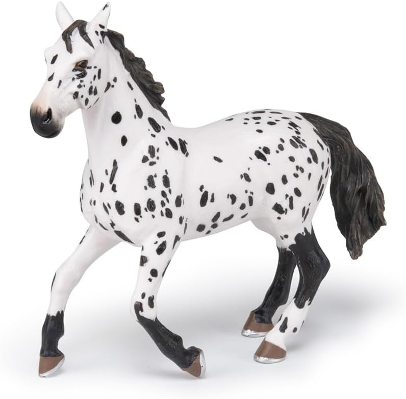Papo  Black Appaloosa Horse  Realistic Horse and Pony Figurine  3 Years Old  Educational Toy with Animals  Hand Painted  Durable  Childrens Toy  13 x 4 x 9 cm  Realistic Horse Figurine - Image 5
