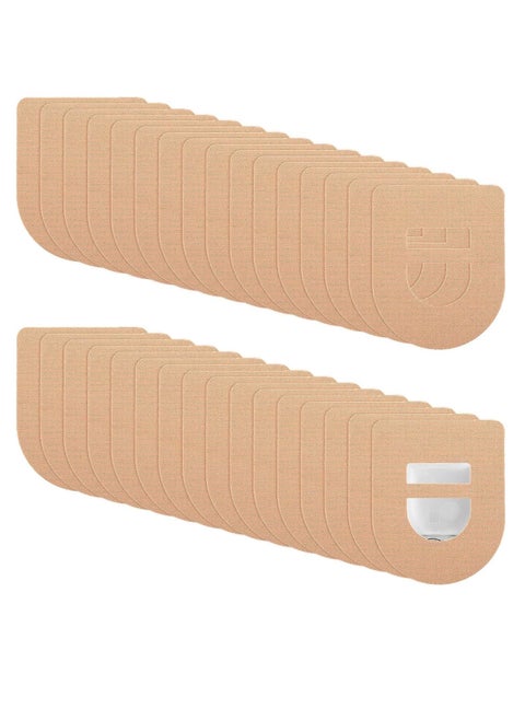 50 Pieces Waterproof Adhesive Patches, Adhesive Patches Compatible with Omnipod Shower Waterproof Pre-Cut Adhesive Patches with Strap Pre-Cut Sweatproof Tape Continuous Glucose Monitor Protection