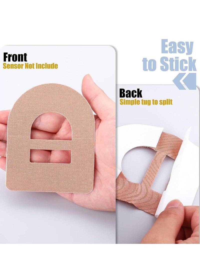 50 Pieces Waterproof Adhesive Patches, Adhesive Patches Compatible with Omnipod Shower Waterproof Pre-Cut Adhesive Patches with Strap Pre-Cut Sweatproof Tape Continuous Glucose Monitor Protection