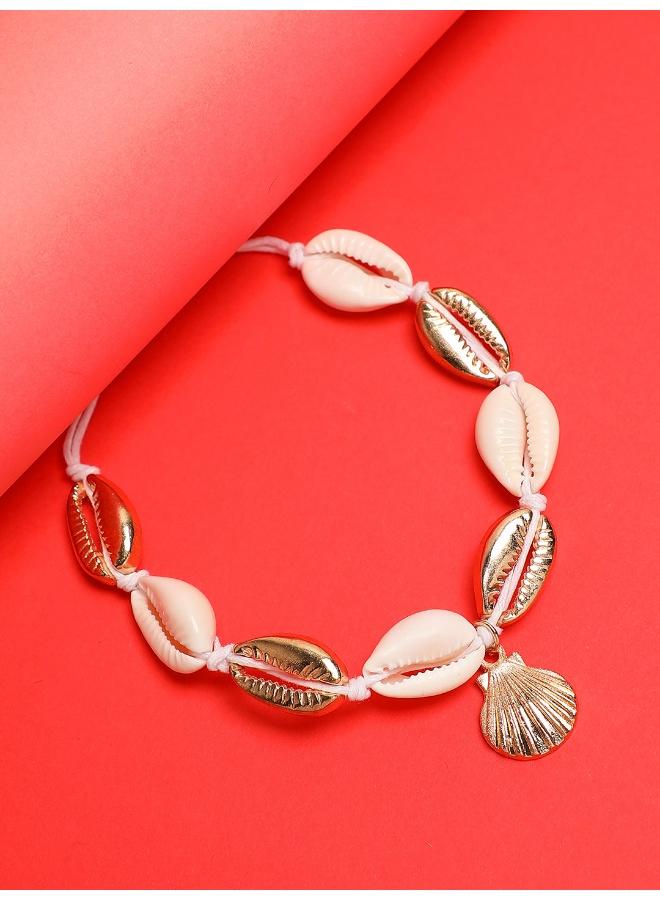 SOHI Shell Anklet And Artificial Bracelet Jewellery - Image 4